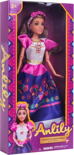 Doll Martyna in floral dress with headband