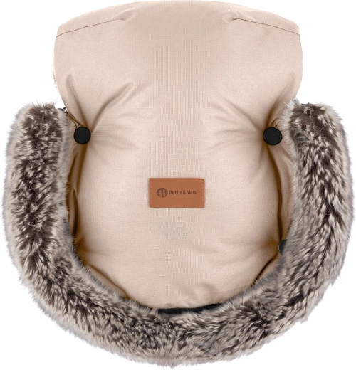 Furry stroller gloves: warm hands on every walk