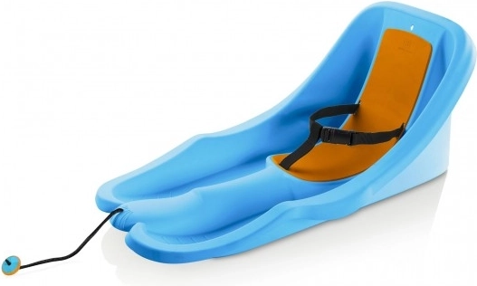Baby rider sled for the little ones, plastic, mint and orange