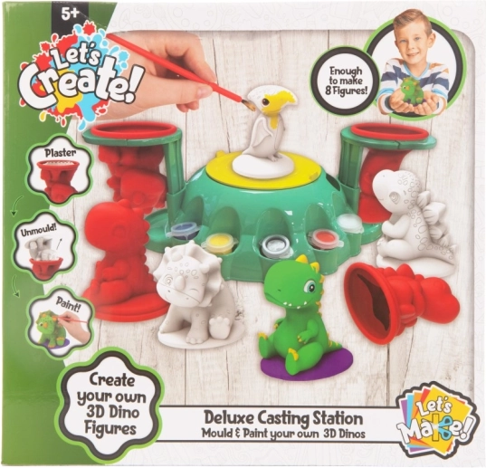 Set voor het maken van gipsen figuren Dino DeLuxe
