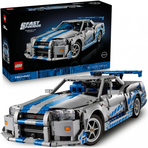 Technic Nissan Skyline GT‑R (R34) from Fast & Furious – drift model for adults
