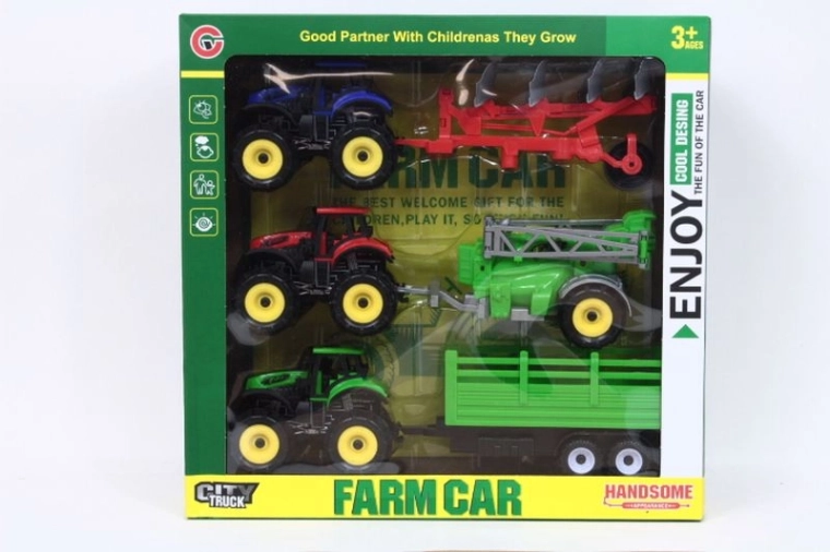 Set de tracteurs (3 pcs) en boîte – mix de modèles