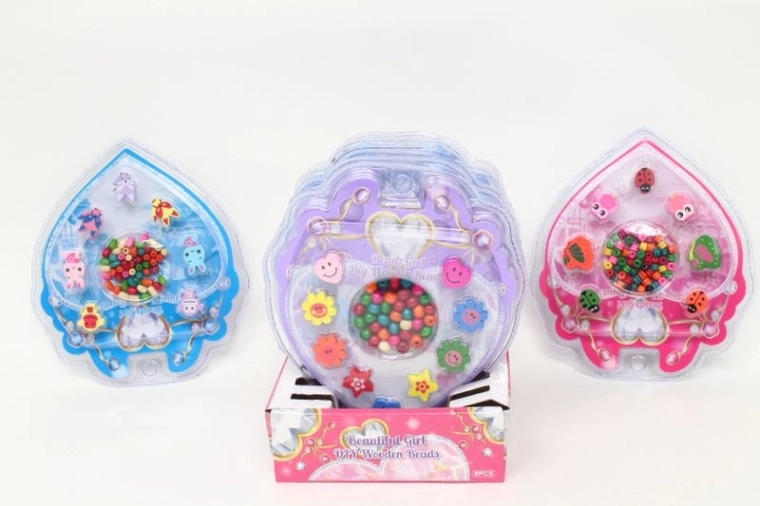 Wooden Beads Threading Set with String