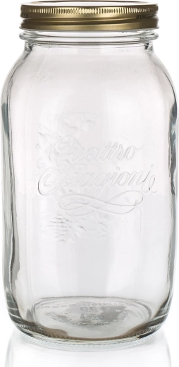 Glass Jar QUATTRO STAGIONI 1.5 l with Metal Lid