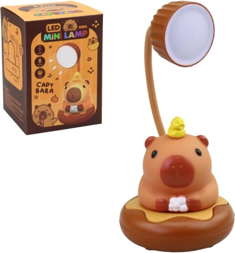 Cute Capybara Desk Lamp with Flexible USB Neck