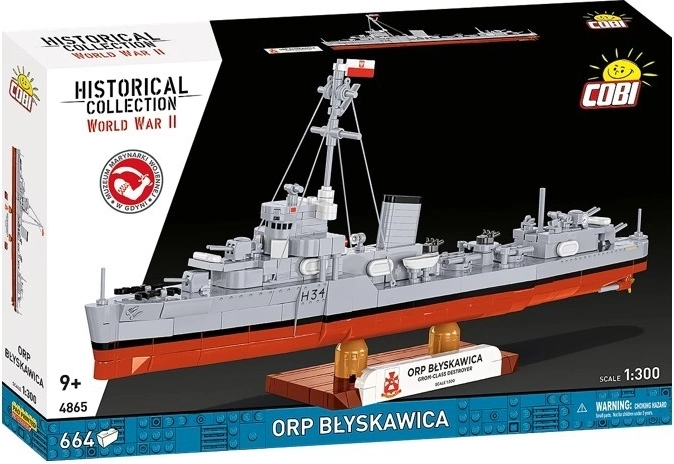 Cobi bouwset ORP Błyskawica – torpedobootjager (664 onderdelen)
