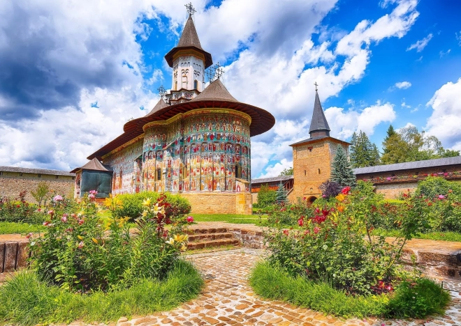 Puzzel Klooster Sucevița, Roemenië 1000 stukjes