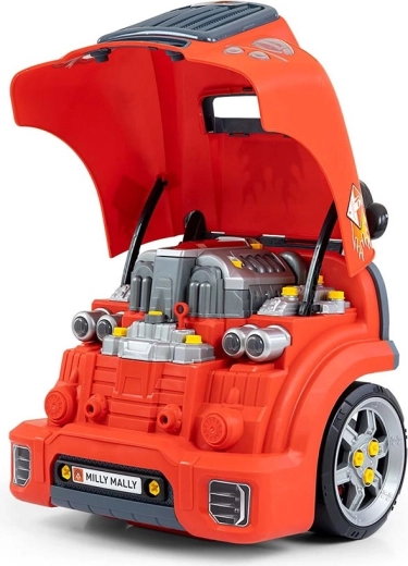 Opening hood and realistic engine