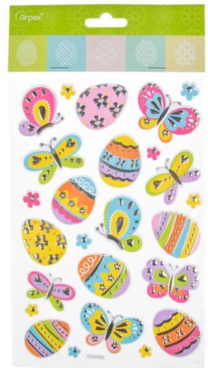 Easter silver-foil stickers