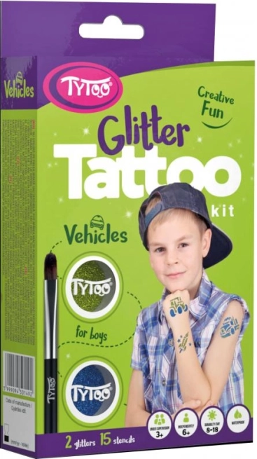 TyToo glinsterende tatoeages vervoermiddelen