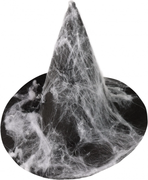Witch hat with cobweb for adults