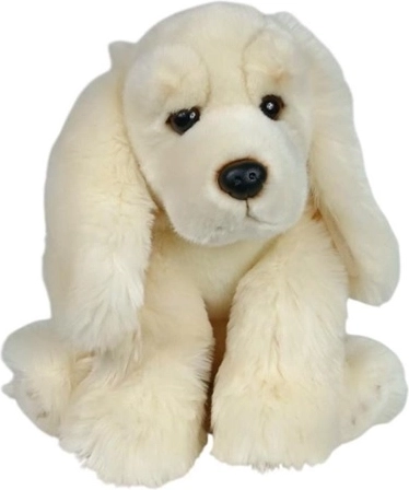 Peluche chien épagneul clair assis 28 cm