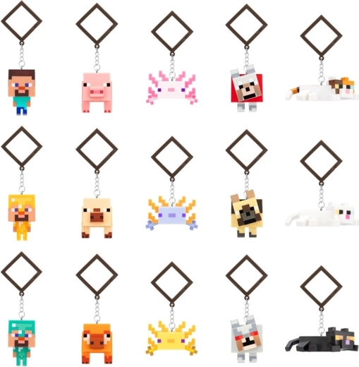 Porte-clés Minecraft Backpack Buddies (figurine transformable)