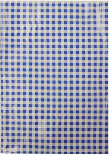 Nappe pour arts plastiques à carreaux bleu‑blanc 65 × 50 cm