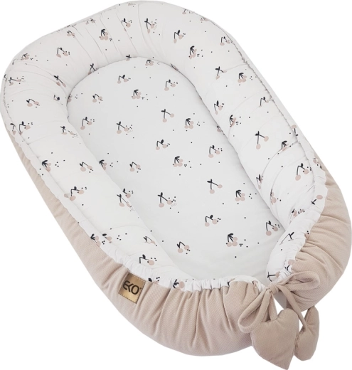Nid pour bébé EKO en coton velvet Cherry 90 × 60 cm