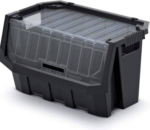 Boîte de rangement en plastique Truck Max Plus 60 l, noire