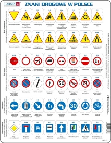 Larsen road signs in Poland – educational puzzle