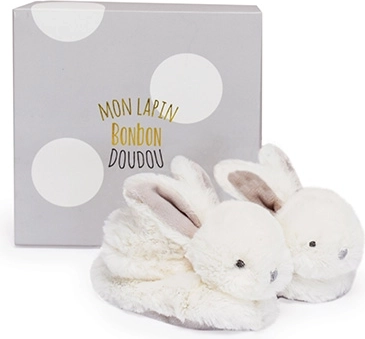 Doudou set schoentjes met rammelaars Konijntje beige