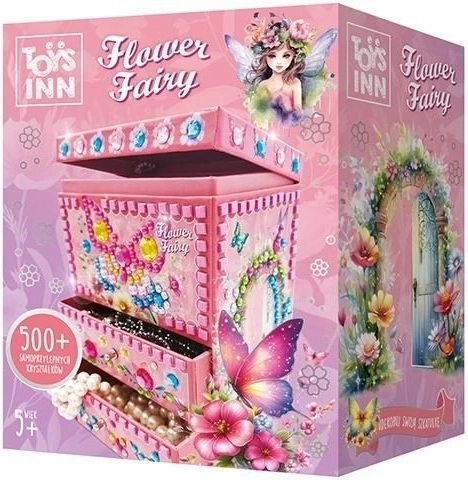 Boîte à bijoux décorative Flower Fairy Bellisa – kit de mosaïque créative pour enfants