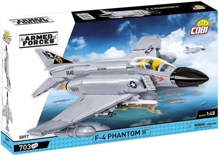 F-4 Phantom II Construction Set with 703 Pieces in 1:48 Scale