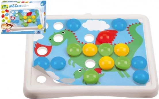 jeu de mosaïque à gros pions pour tout-petits 3,2 cm, 36 pièces et 7 modèles