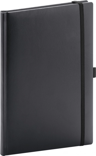NOTIQUE carnet ligné en balacron, noir, 15 × 21 cm