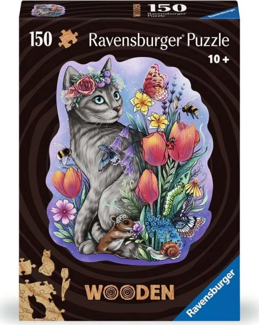 Holz-Konturenpuzzle Zauberhafte Katze 150 Teile Ravensburger