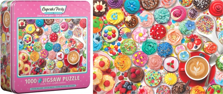 Puzzel in metalen blik Cupcake-feest 1000 stukjes EUROGRAPHICS
