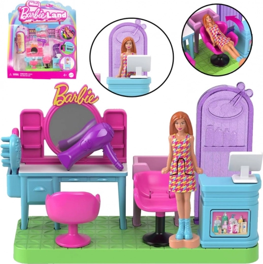 Barbie Mini BarbieLand - Hairdressing Salon with Movable Mini Barbie Doll