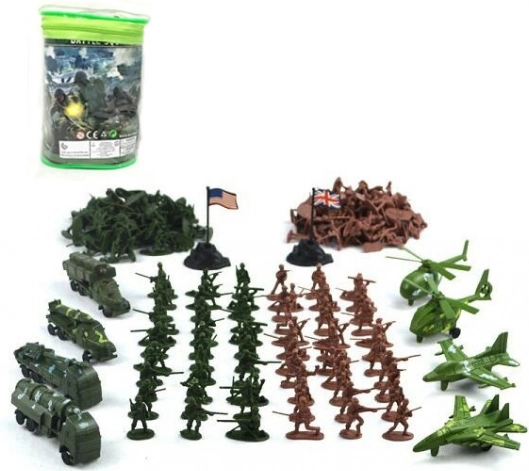 Set soldaten met accessoires 210 stuks