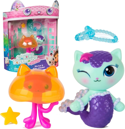 Gabby’s Dollhouse Movie – Figures Mermaid Kitty and Jellyfish with Accessories
