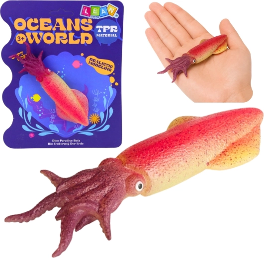 Realistische rubberen figuur van een pijlinktvis 14 cm