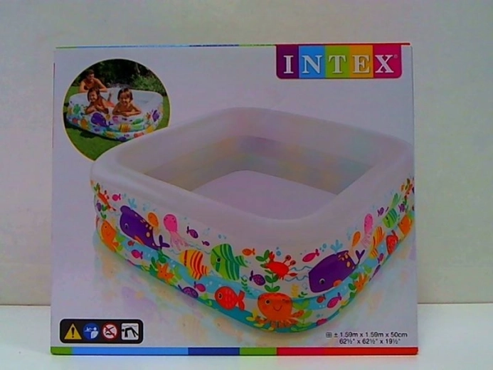 Piscine gonflable pour enfants Intex Aquarium carrée 159 × 159 × 50 cm