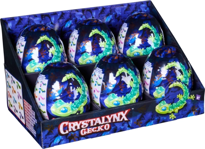 Flexibele gekko CRYSTALYNX in een mysterieus ei