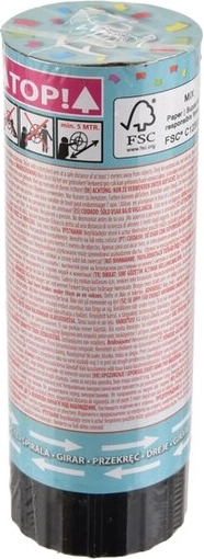 Mini schietconfetti in koker 11 cm