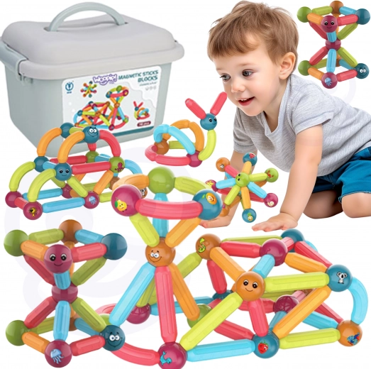 WOOPIE magnetisches Konstruktionsspiel für Kinder, 76 Teile