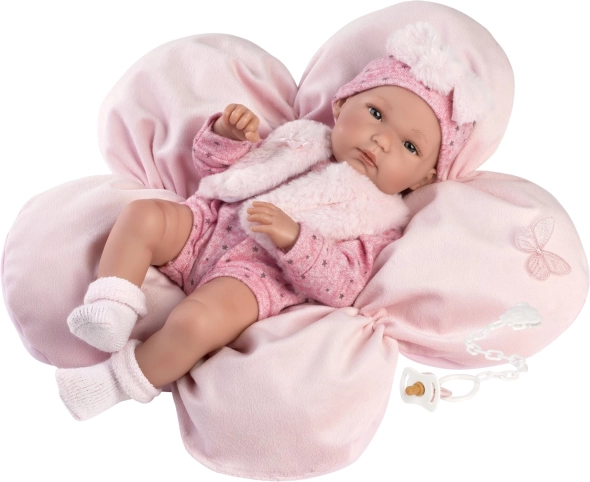 Llorens New Born poupée réaliste fille 35 cm, tout en vinyle et adaptée à l’eau