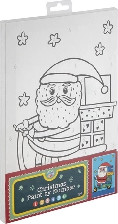 CCG XMAS peinture par numéros sur toile – Père Noël (30 × 19 cm)