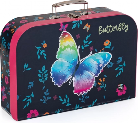 Mallette en laminé 34 cm Papillon