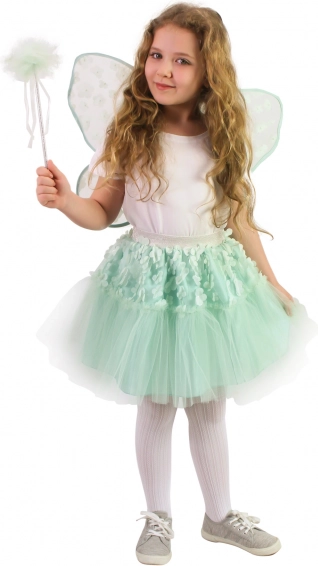 Children's Fairy Costume with Tutu Skirt, Wings, and Wand
