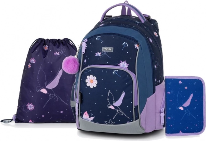 OXY GO School Set Flowers – Backpack, Gym Sack and Pencil Case