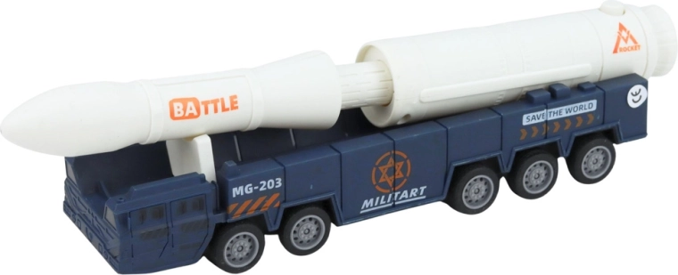 Transport vehicle with a large rocket