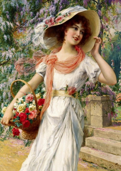 Puzzel Emile Vernon Bloementuin 1000 stukjes