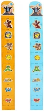 Children's wooden height chart with Little Mole motif