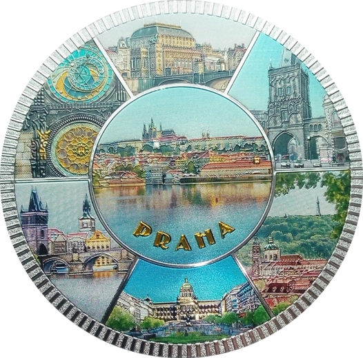 Prague Motif Magnet 9 × 9 cm