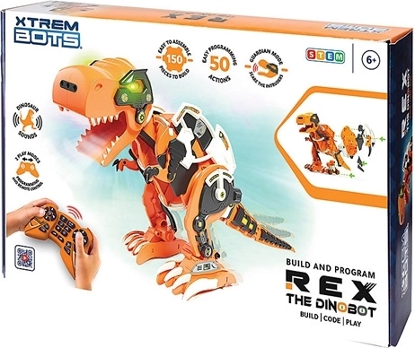 Xtrem Bots remote-controlled robotic dinosaur Rex (STEM building kit)