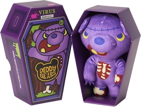 Deddy Bears Virus plush teddy bear in a coffin