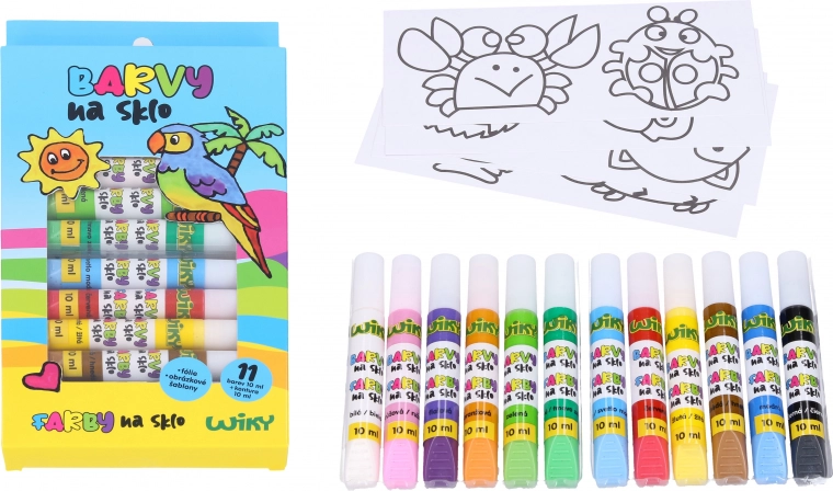 Verf op glas set 11+1 10 ml