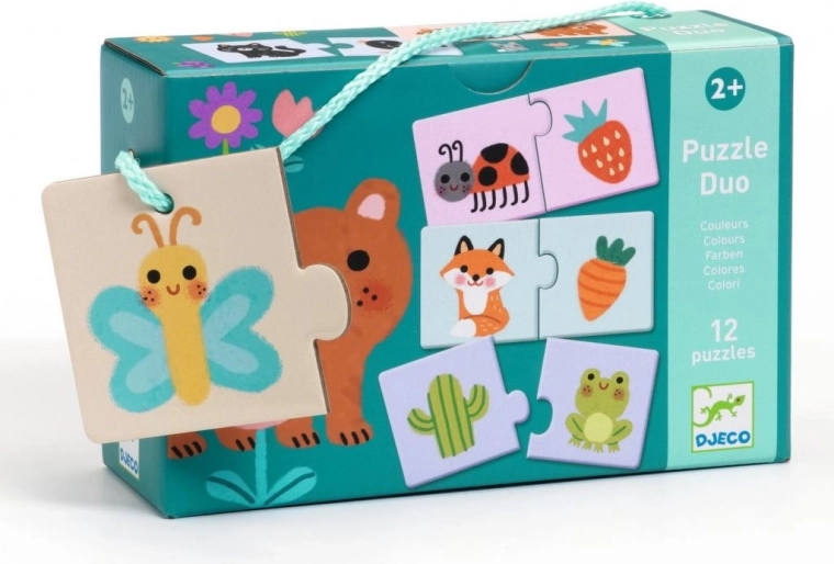 Djeco Eduludo puzzle duo – couleurs