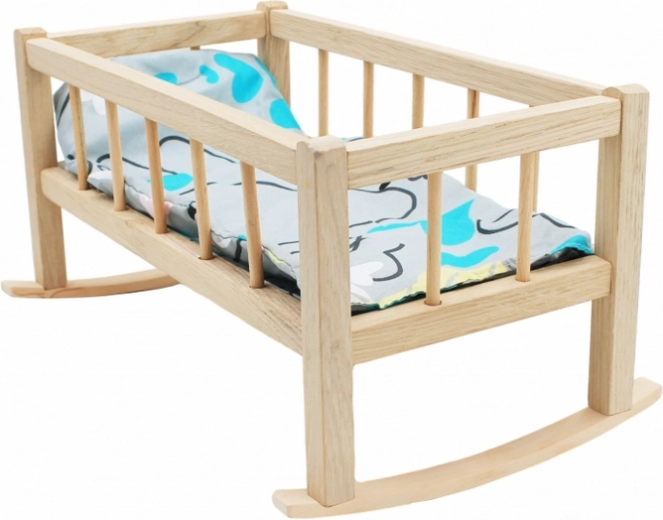 2-en-1 : berceau et petit lit pour poupées
